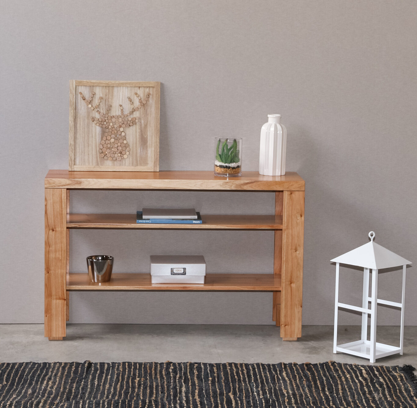 Mueble de TV de madera con vetas -Palisandro Interiorismo
